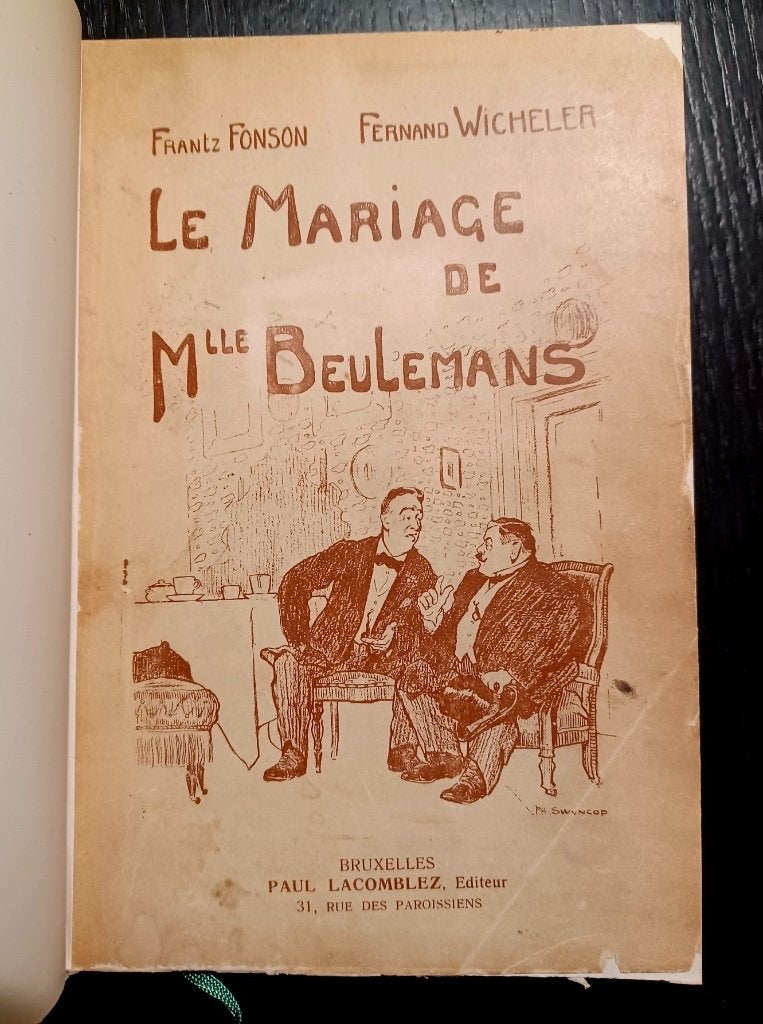 Fonson / Wicheler, Le Mariage de Mlle Beulemans (E.O. 1910), Enlèvement ou Envoi, Frantz Fonson