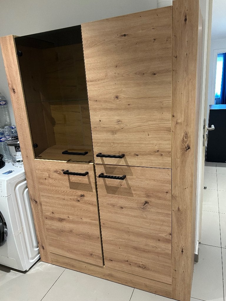 Buffet + vitrine + meuble tv et table à manger, Enlèvement, Comme neuf, Bois