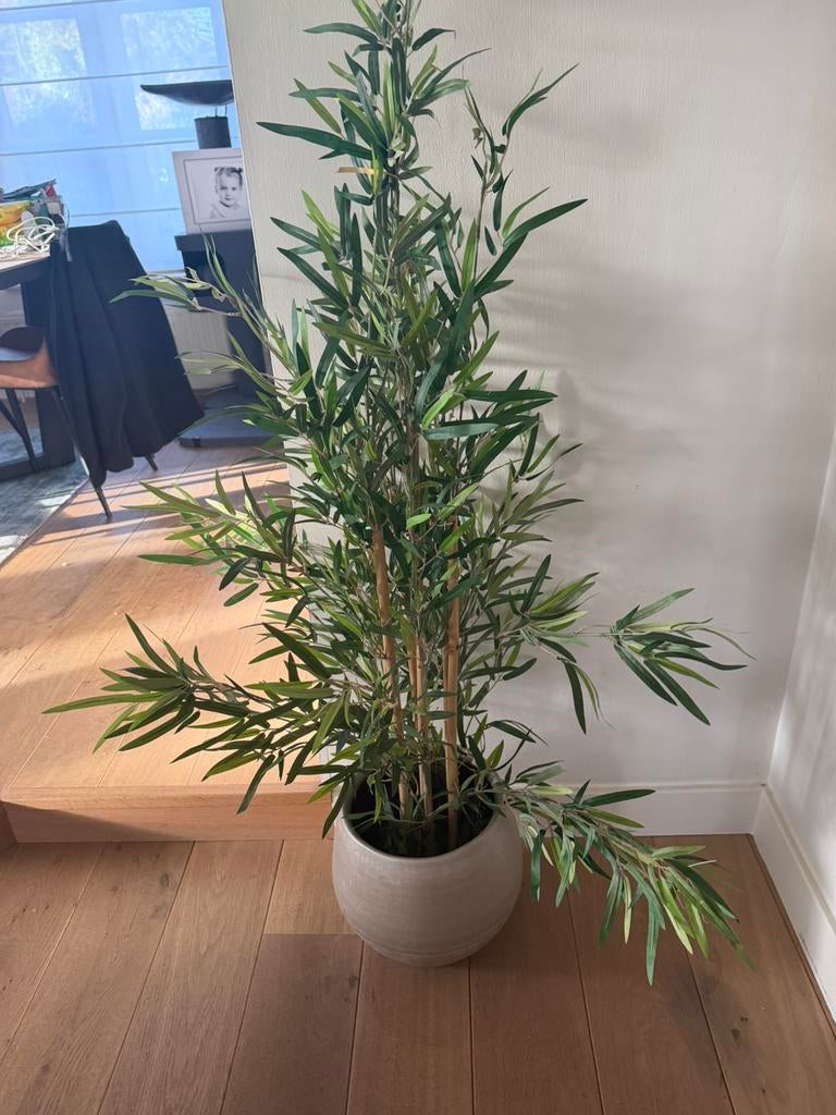 Grote kunstplant met pot, Ophalen