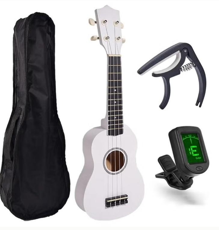 Sopraan 21 inch ukulele set inclusief tas, tuner en capo, Ophalen of Verzenden, Nieuw