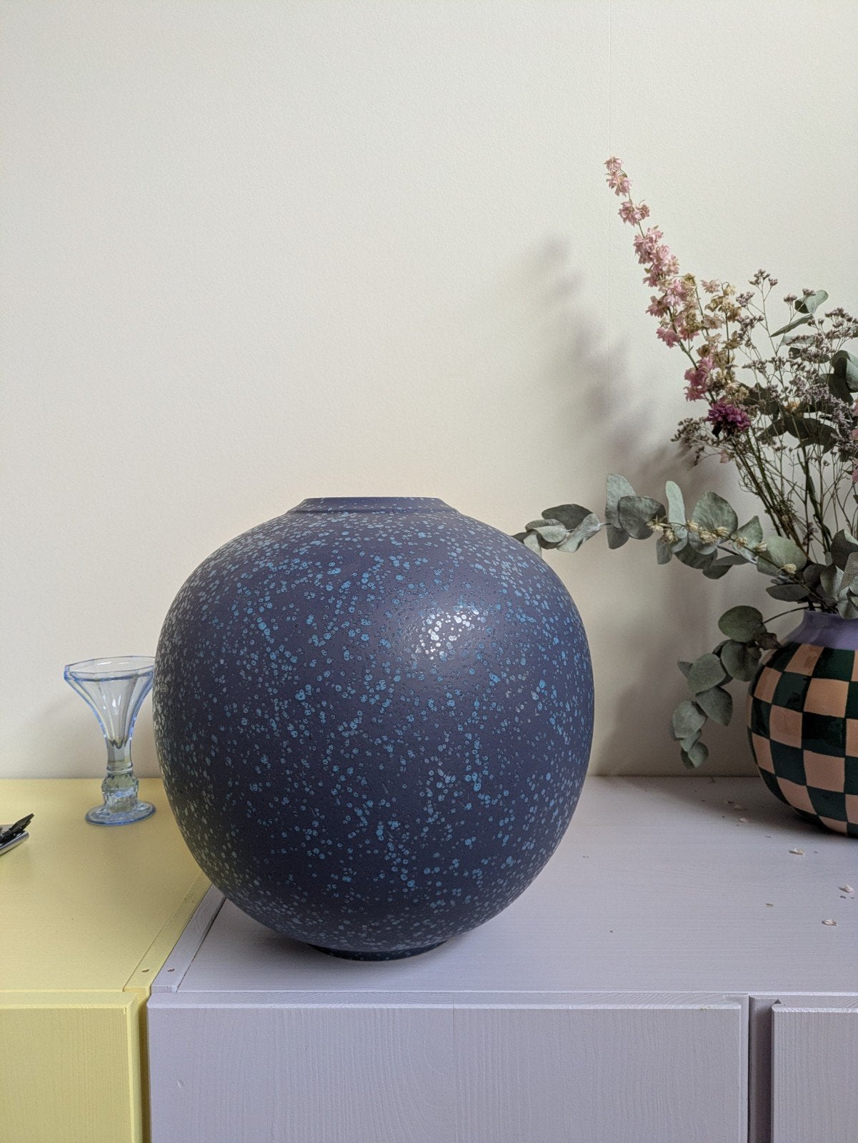 decoratieve vaas, Maison & Meubles, Accessoires pour la Maison | Vases, Enlèvement, Bleu, Pierre/céramique
