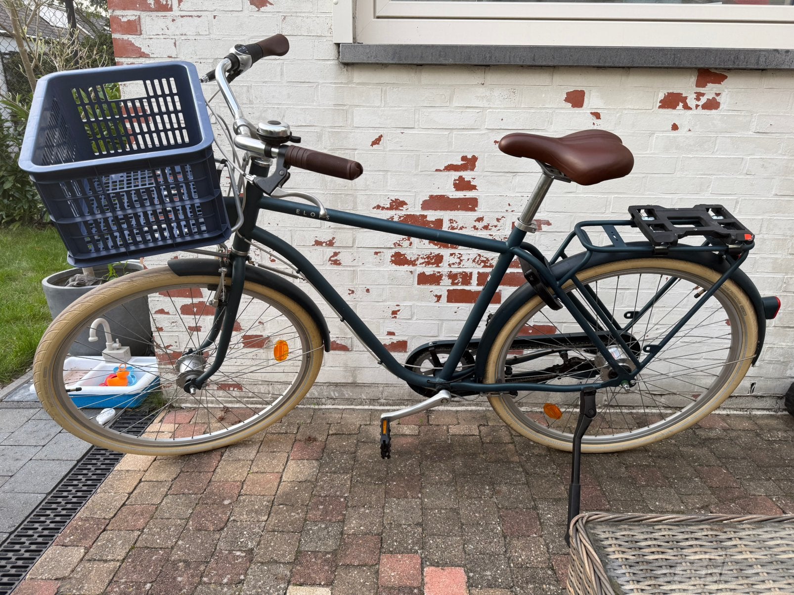 Stadsfiets elops 540 maat L/XL, Velgrem, Versnellingen, Zo goed als nieuw, 57 tot 61 cm