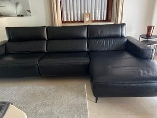 Prachtig lederen salon, Huis en Inrichting, Ophalen, Zo goed als nieuw, Leer, Klasiek/modern