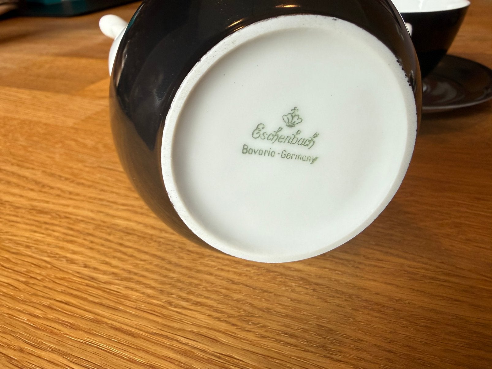 Klein zwart koffie servies, Ophalen, Zo goed als nieuw