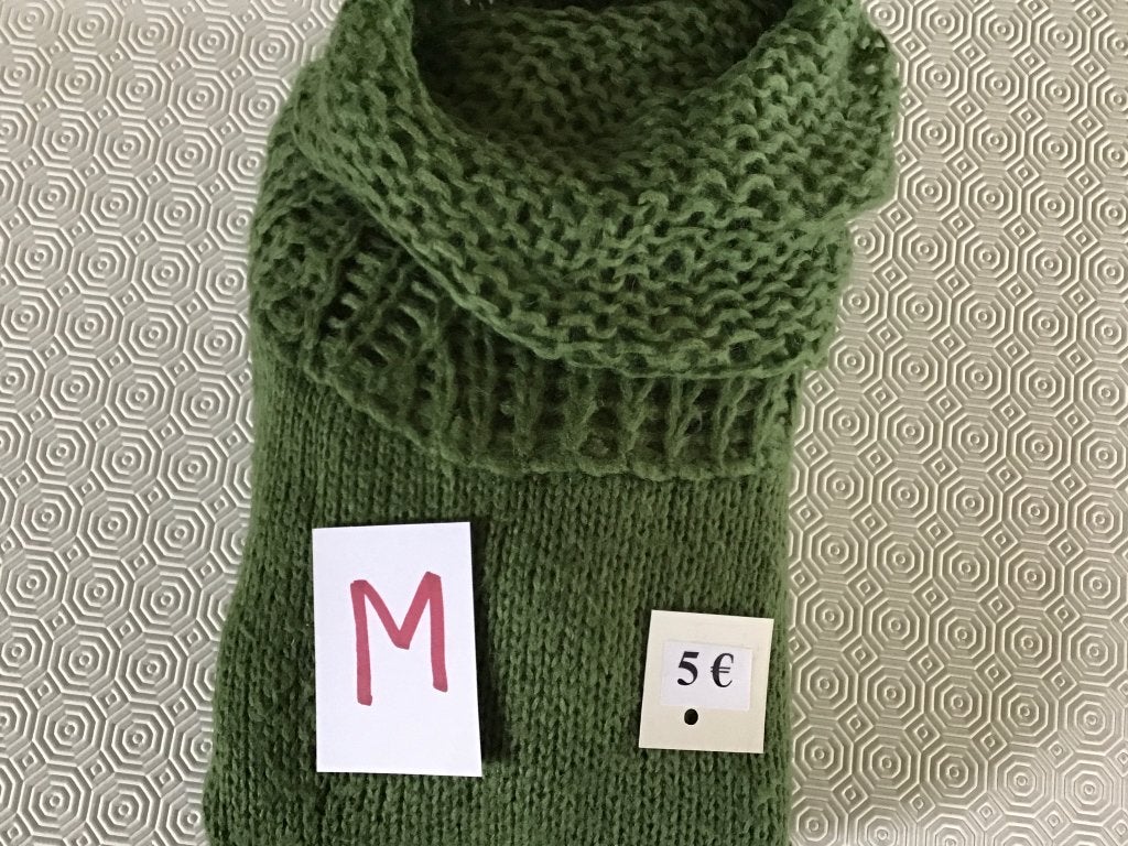 groene dames trui met hoge kraag medium aan 5 euro, Ophalen of Verzenden, Zo goed als nieuw
