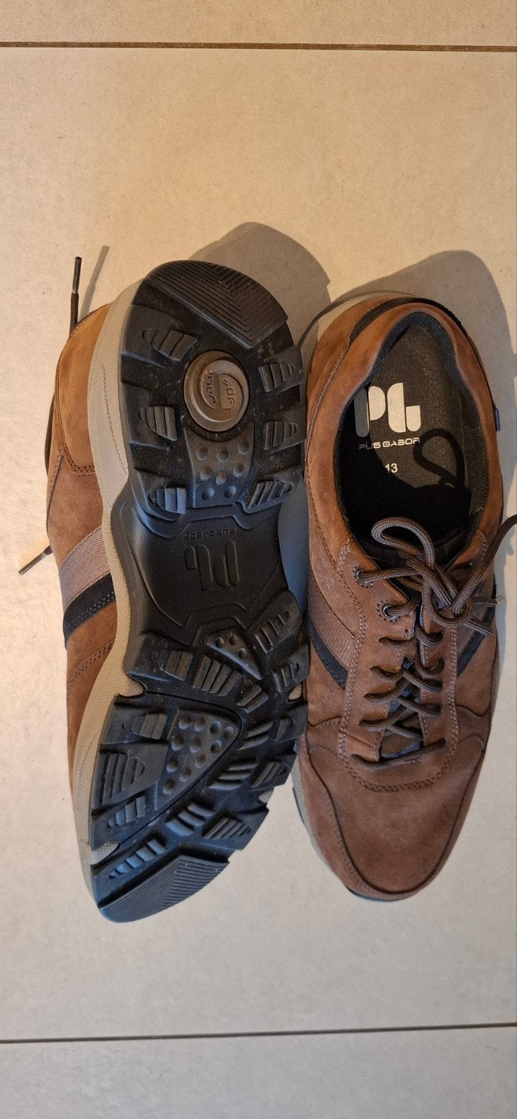 herenschoenen PLUS GABOR Walk Soft maat 13/47 bruin leder, Vêtements | Hommes, Comme neuf, Brun, Enlèvement, PLUS GABOR