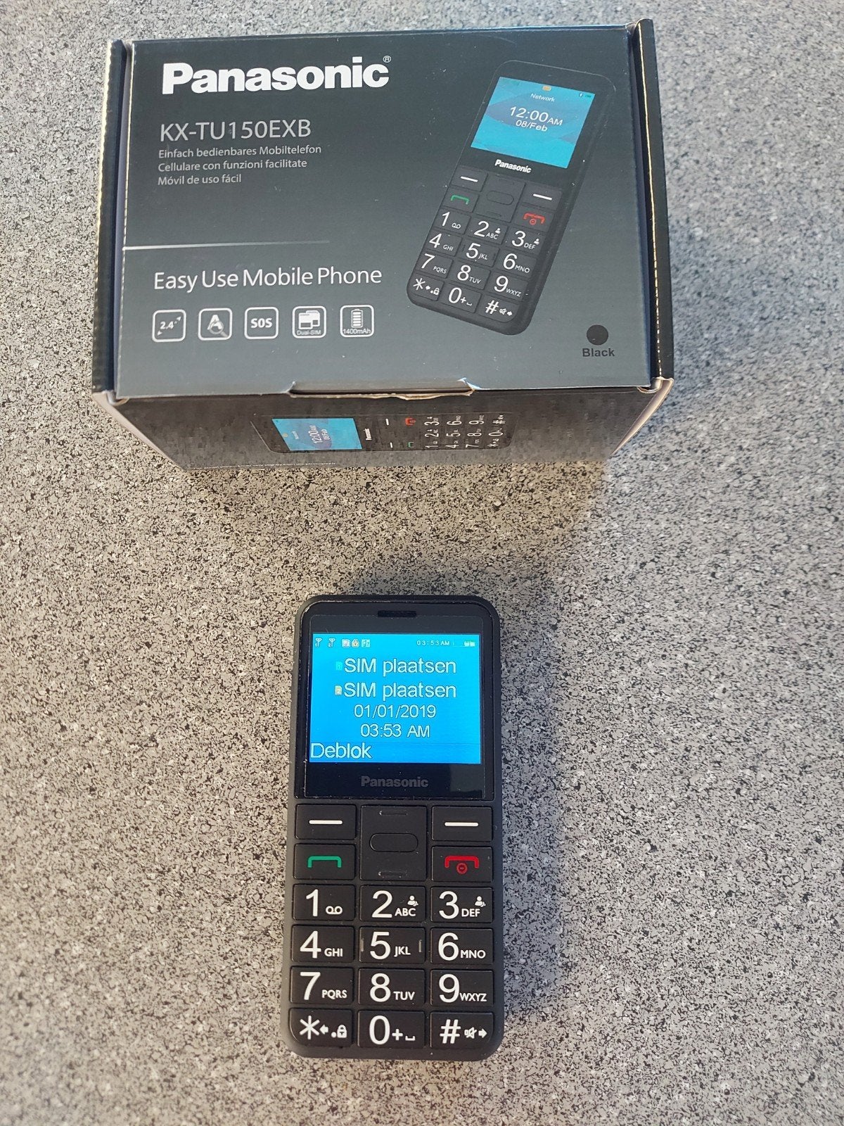 Téléphone portable pour personnes âgées Panasonic KX-TU150EX, Télécoms, Autres modèles, Enlèvement ou Envoi, Comme neuf, Sans abonnement