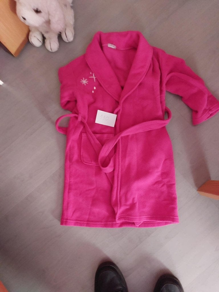 Peignoir/kamerjas maat 110 Roze Meisje, Ophalen, Zo goed als nieuw, Meisje