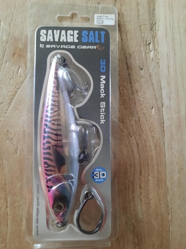Savage Salt 3D mack stick 13 cm 42 gr pink, Sports nautiques & Bateaux, Enlèvement ou Envoi, Neuf, Autres types