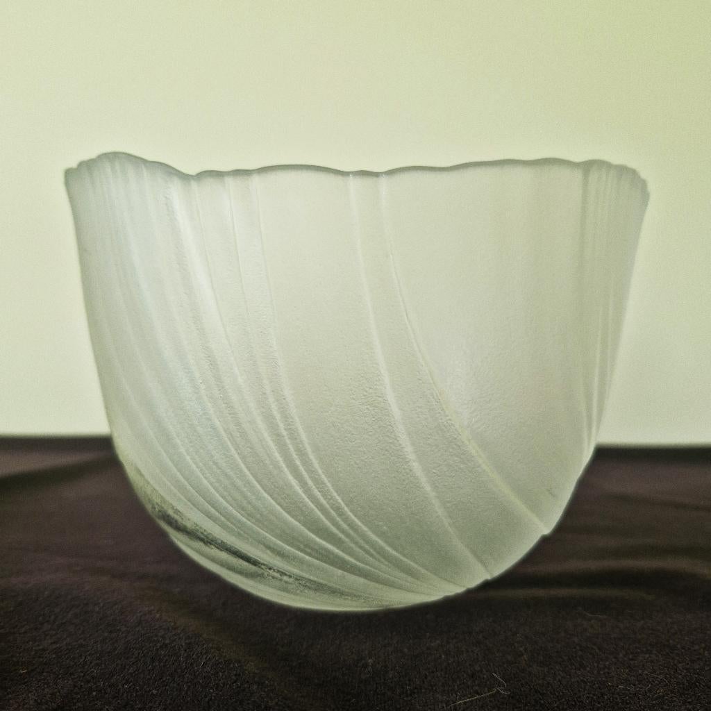 Bol en verre vintage Mats Jonasson avec motif gravé, Enlèvement ou Envoi
