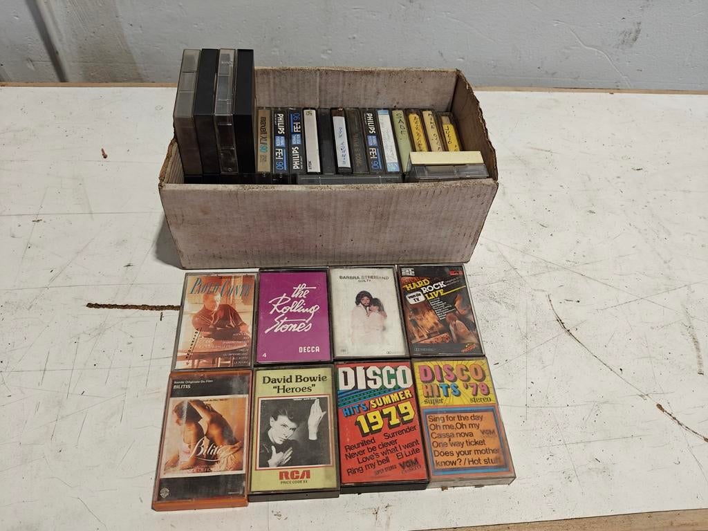 8 originele tapes (David Bowie / rolling stones) +27 extra, Gebruikt, Onbekend, Ophalen of Verzenden, Origineel