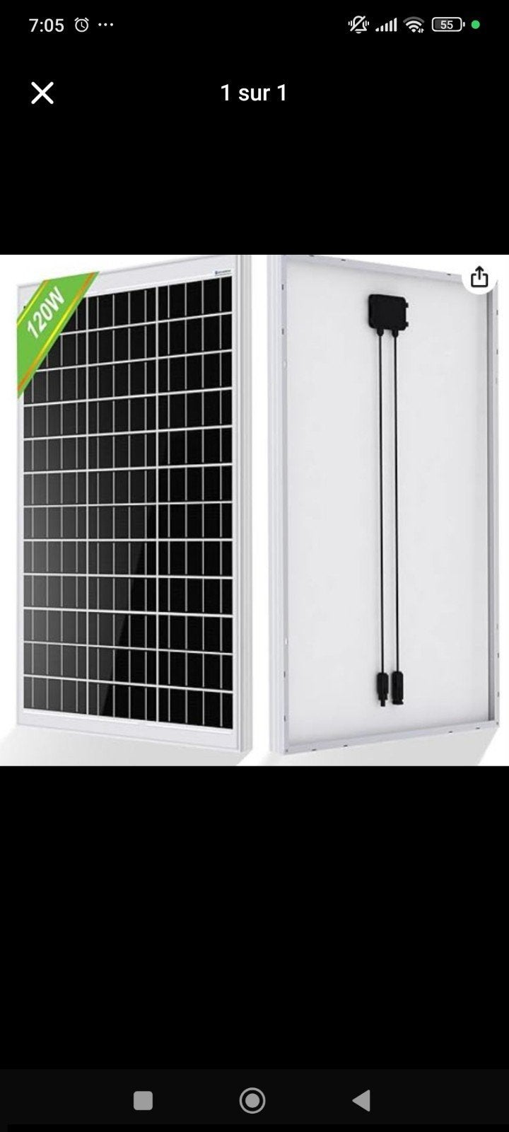 Panneau solaire pour van - camping car - caravane - bateau, Enlèvement