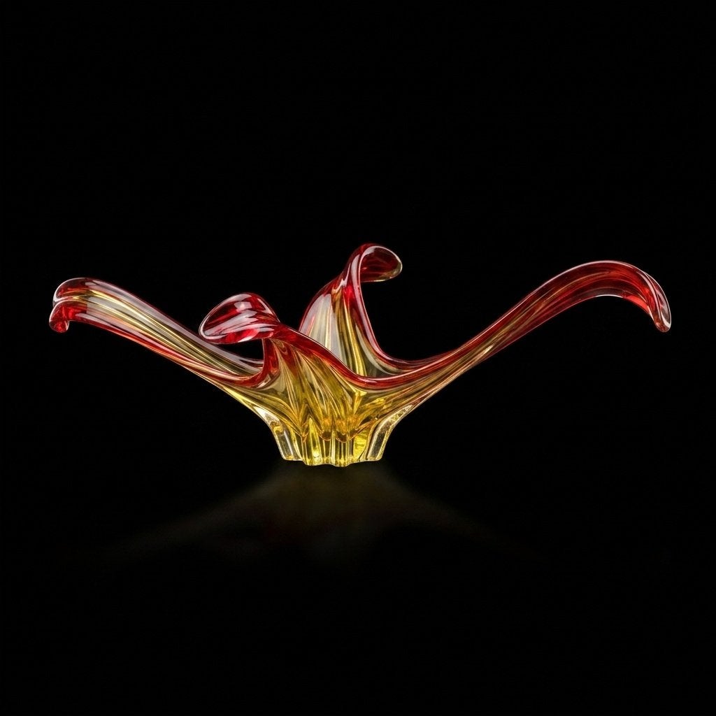 Titre : Centre de table 60 cm Murano ouraline – 1960, Enlèvement