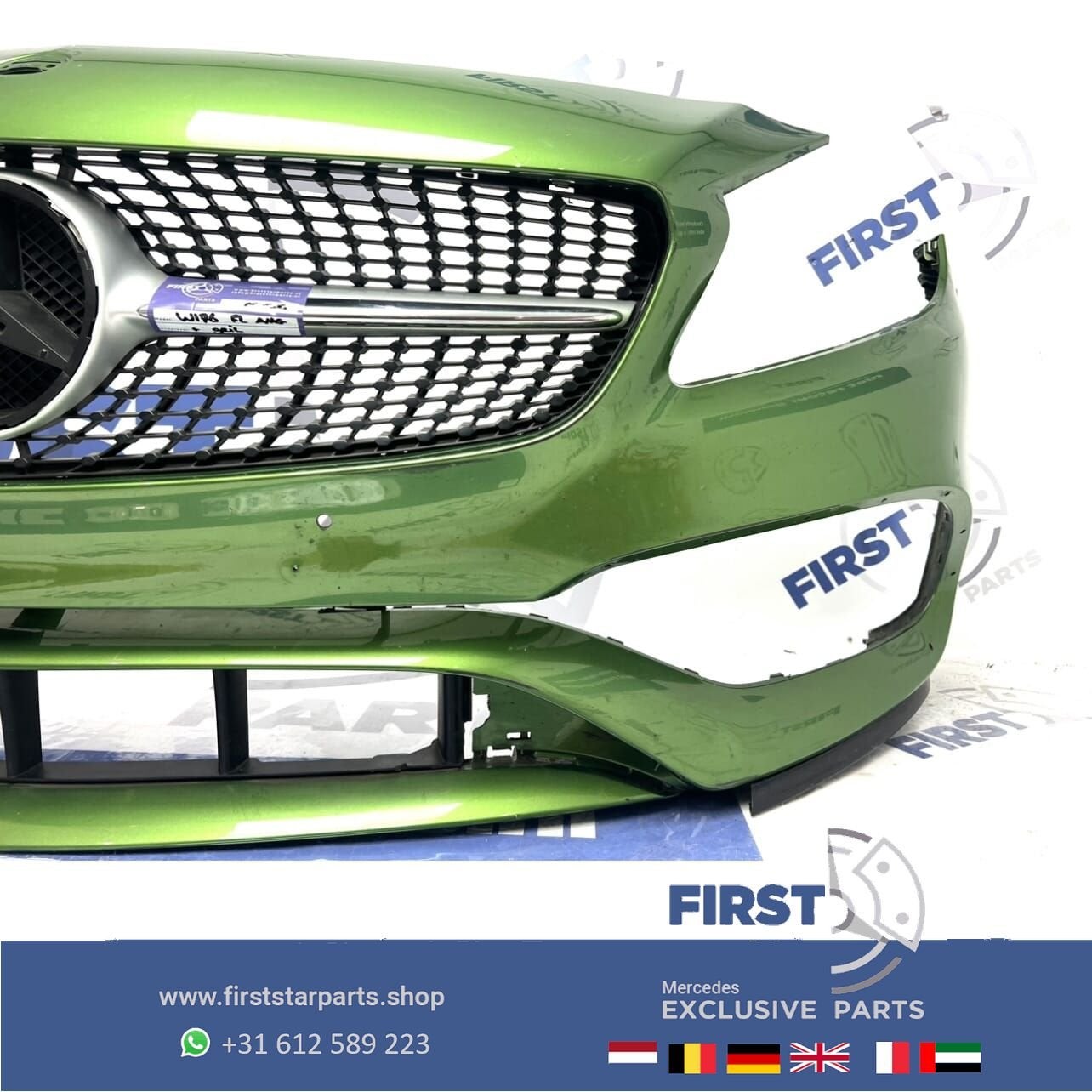 W176 Facelift A45 AMG Voorbumper groen 2019 + Diamond gril o, Utilisé, -, Avant, -