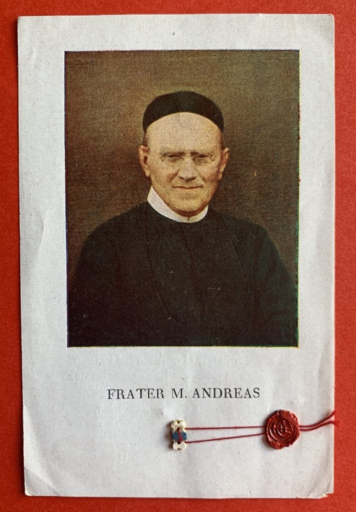 Relikwie Relique Frater M. Andreas Zegel in was!!, Ophalen of Verzenden, Gebruikt, Kleding, Christendom | Katholiek