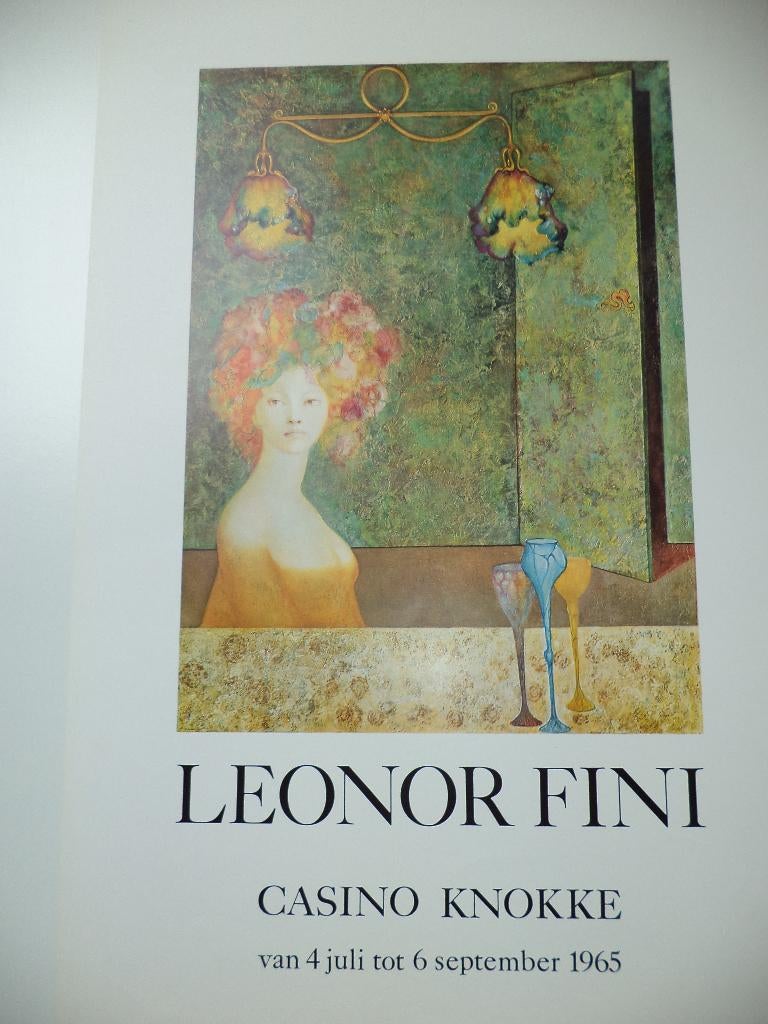 1965 LEONOR FINI affiche expo KNOKKE originele litho poster, Antiquités & Art, Enlèvement ou Envoi