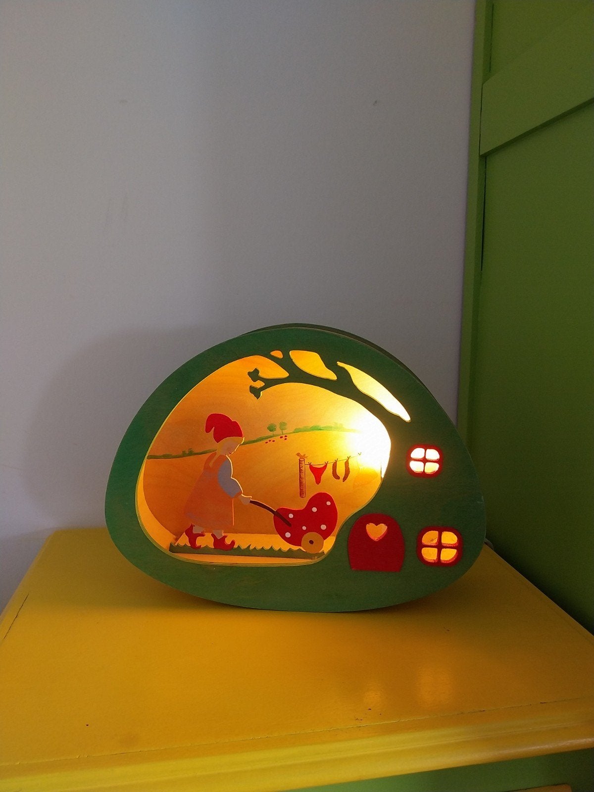 Veilleuse vintage pour enfants, Enlèvement ou Envoi, Bois, Moins de 45 cm, Moins de 55 cm