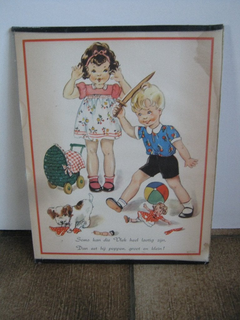 Retro prenten tussen glas, Enlèvement ou Envoi, Maison et Meubles
