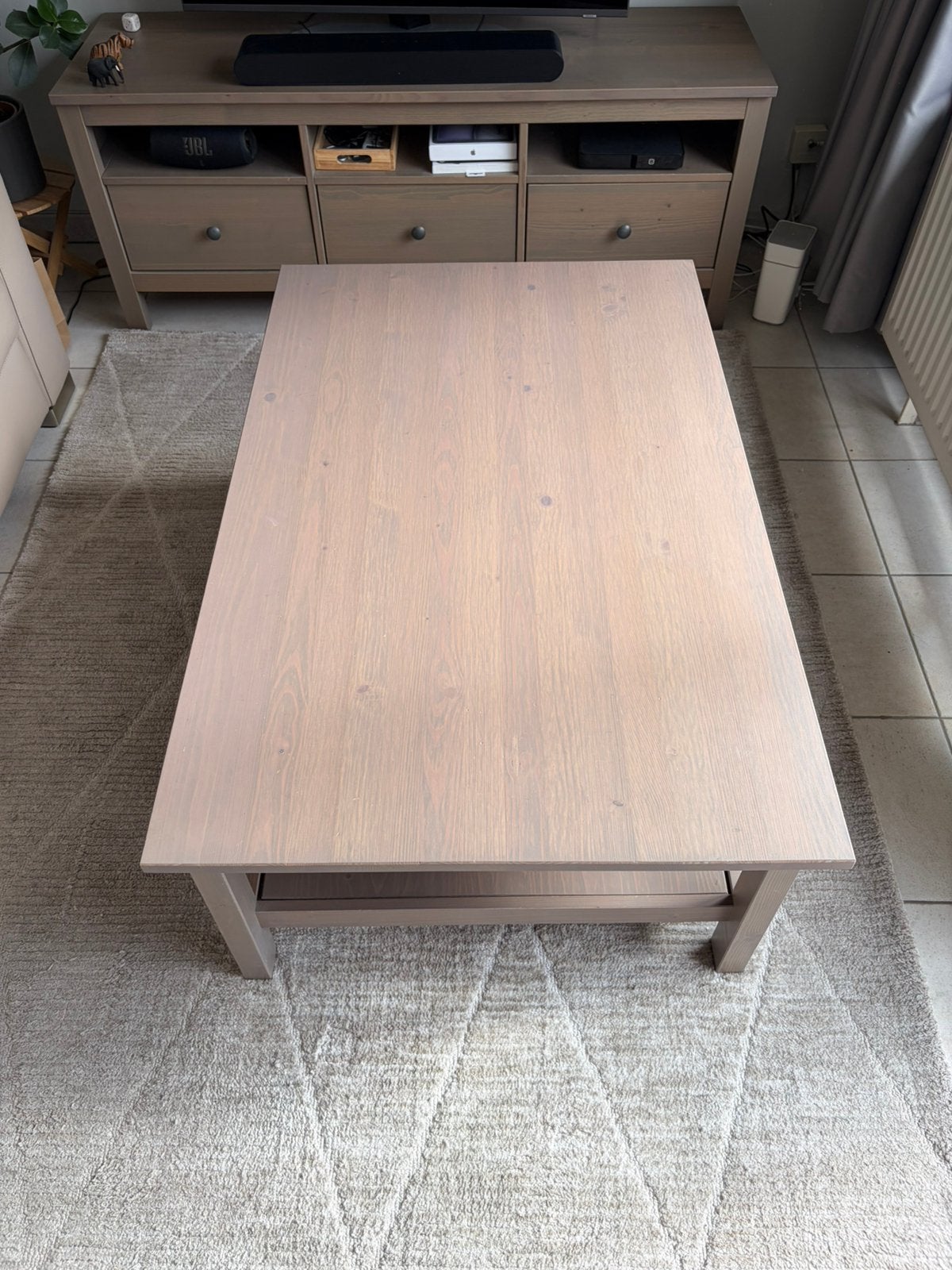 Salontafel Ikea bruin, Huis en Inrichting, Tafels | Salontafels, Ophalen, Gebruikt, 100 tot 150 cm, Eikenhout