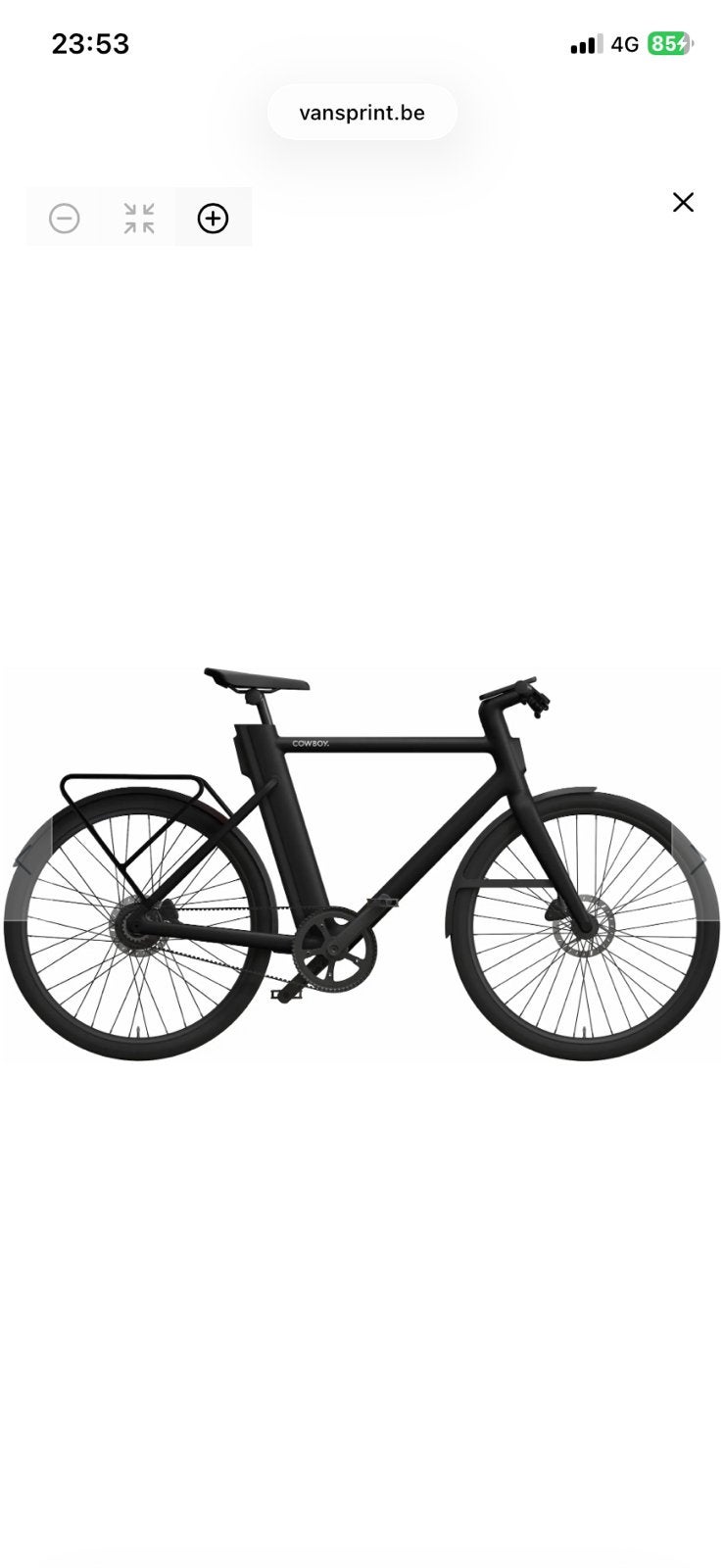 Cowboy 4 classic met pikkel en bagagedrager, Fietsen en Brommers, Elektrische fietsen, Ophalen, Gebruikt, Cowboy