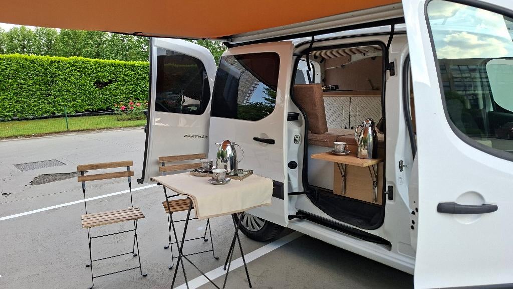 Peugeot Partner Camperbus 1.6 di 3 zit/L1H1 Airco 1ste eigen, Caravanes & Camping, Camping-cars, Réfrigérateur, Autres marques