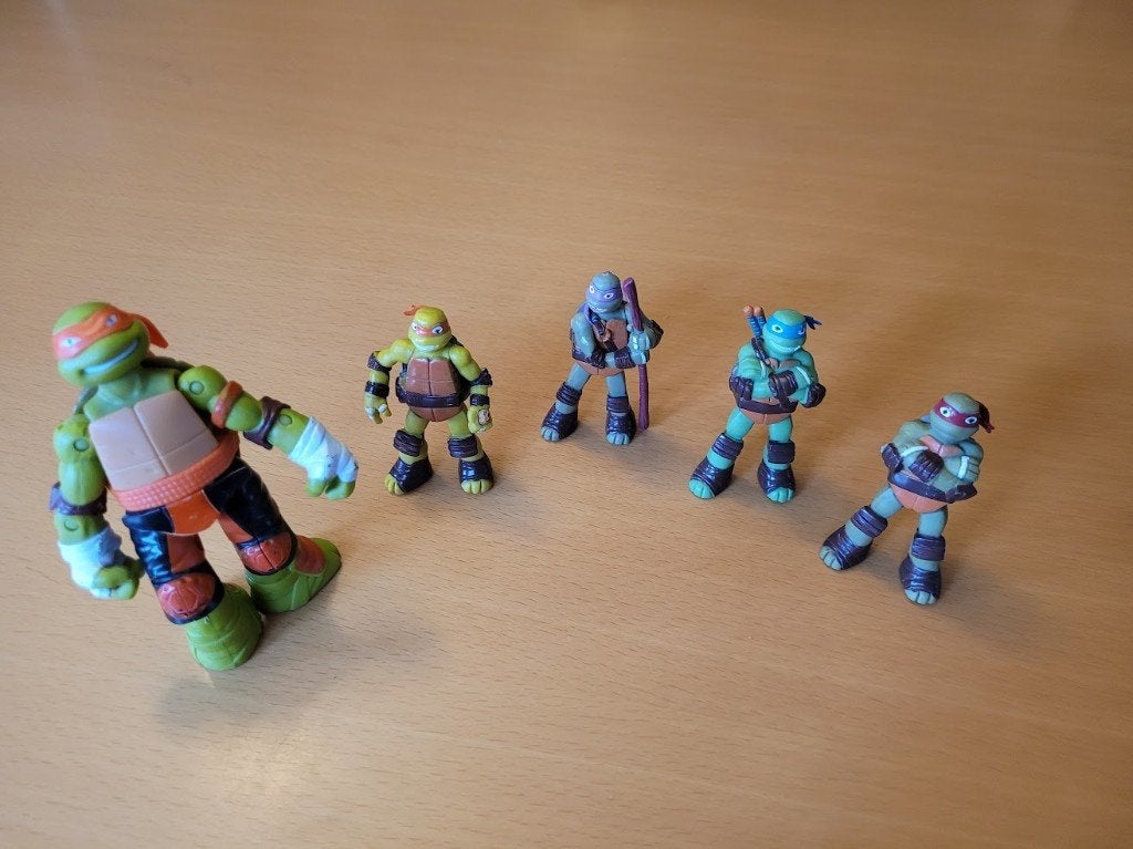 ensemble de figurines de tortues, Enlèvement ou Envoi, Comme neuf
