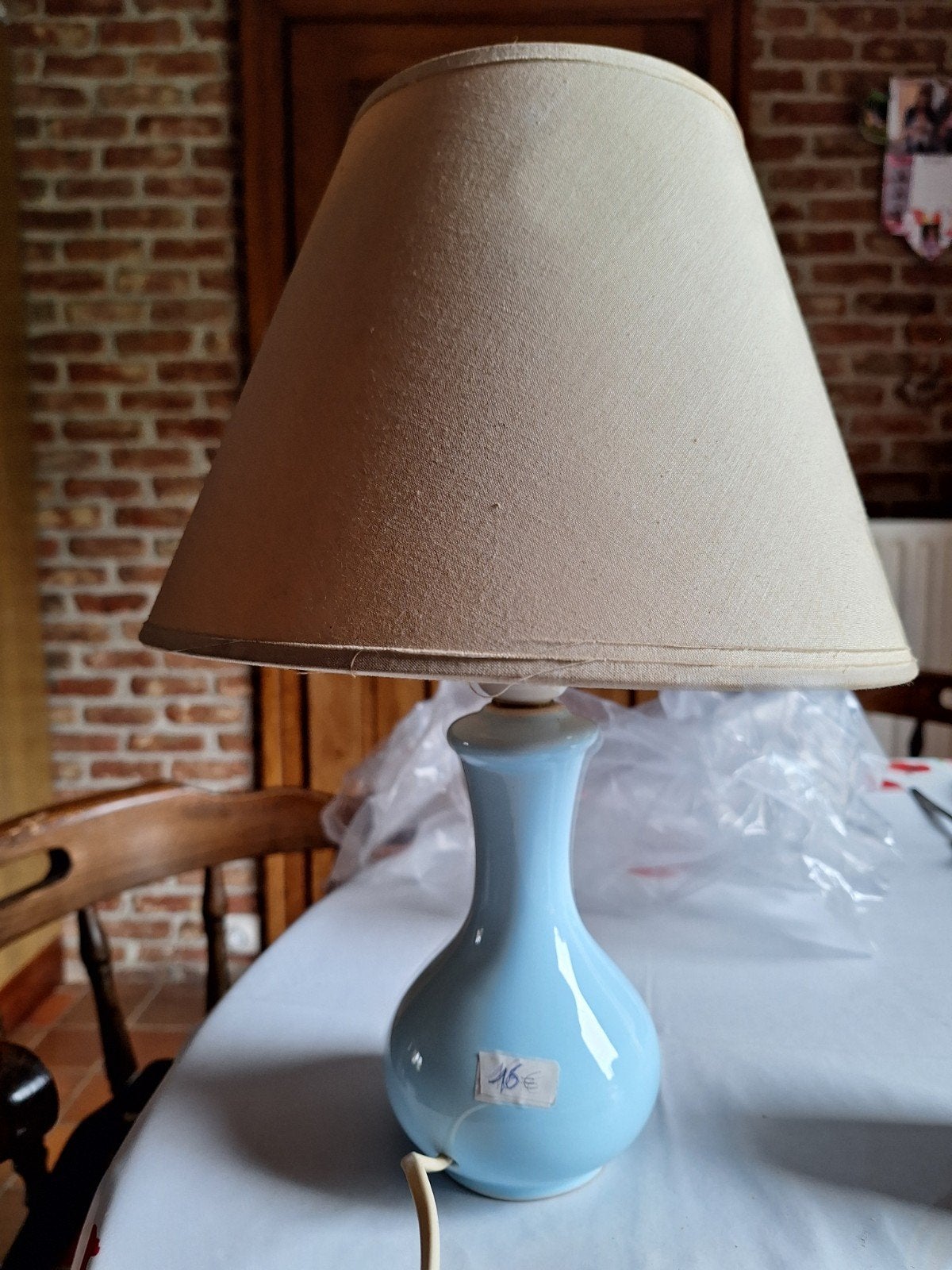 lampje, Gebruikt, Met kap, 36 cm, Ophalen