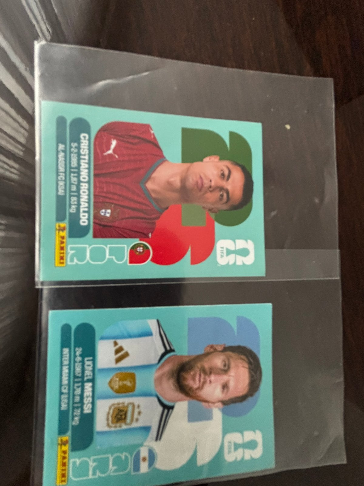 Messi en Ronaldo panini stoc, Ophalen, Zo goed als nieuw