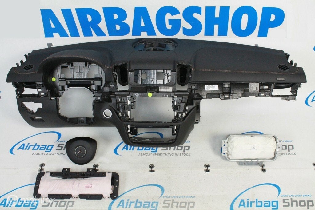 Airbag kit - Tableau de bord noir brun couture Mercedes GLE, Enlèvement ou Envoi, Utilisé