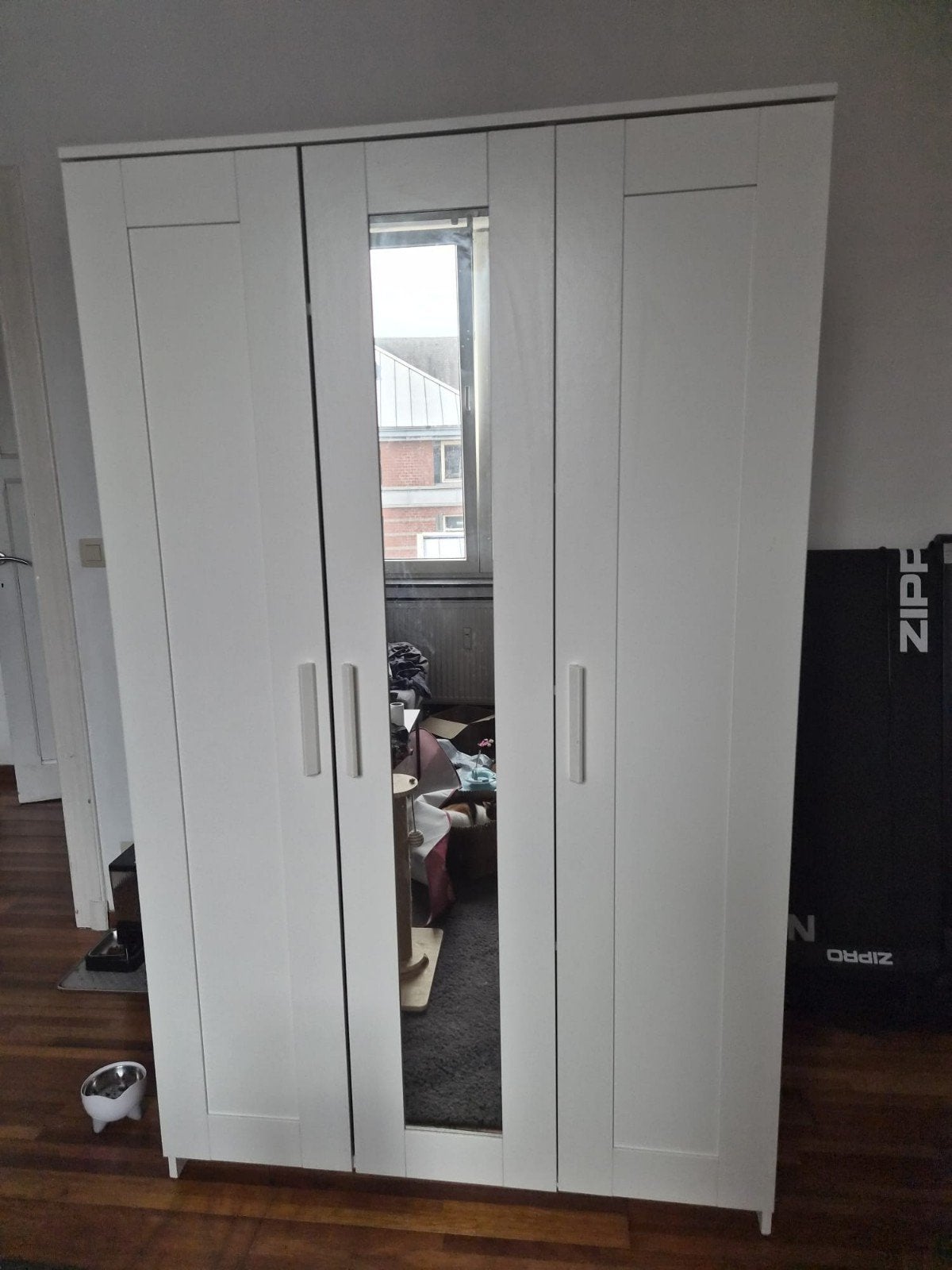 IKEA Garde robe blanc avec mirror, Maison & Meubles