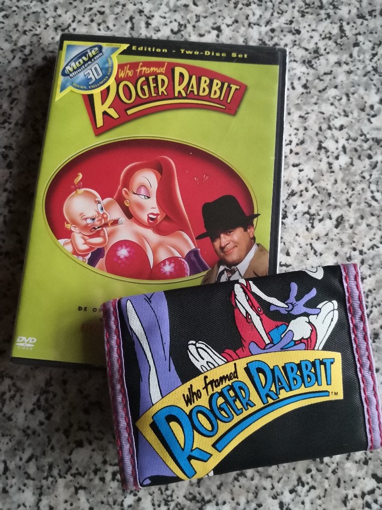 dvd + portefeuille who framed roger rabbit, Ophalen of Verzenden