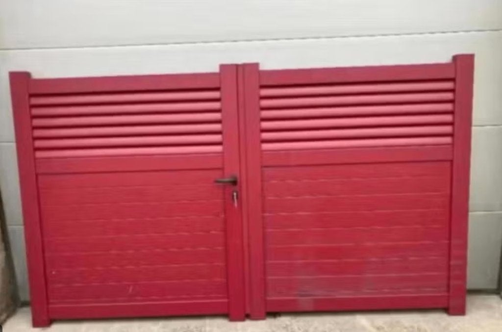 aluminium Rode Poort (265 cm breed), Ophalen, Gebruikt, Aluminium
