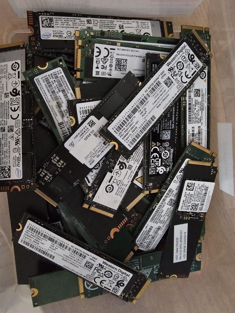 Lot HDD / SSD / NVMe testés – WD Red / Red Pro / Samsung, Neuf, Western Digital, De 256GB a 8 TO, HDD