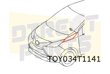 Toyota Aygo voorscherm (zijdeglans zwart) Links Origineel! 6, -, Verzenden, -, Nieuw