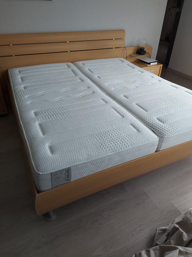 Volledige slaapkamer Riviera kleur beuk, Huis en Inrichting, Ophalen, Gebruikt, Tweepersoons, Hedendaags