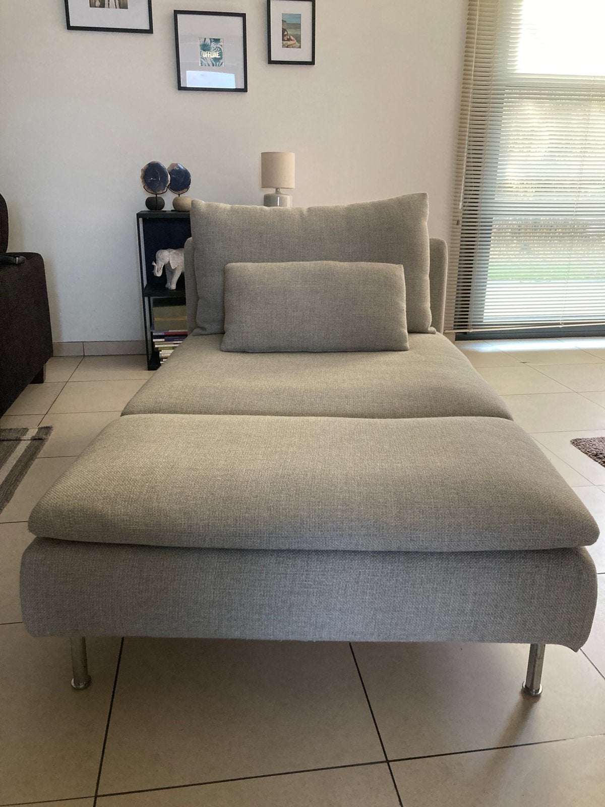 Zetel chaise longue ideaal voor kot!, Maison & Meubles, Canapés | Sofas & Chaises Longues, Comme neuf, Enlèvement, Tissus, 125 à 150 cm