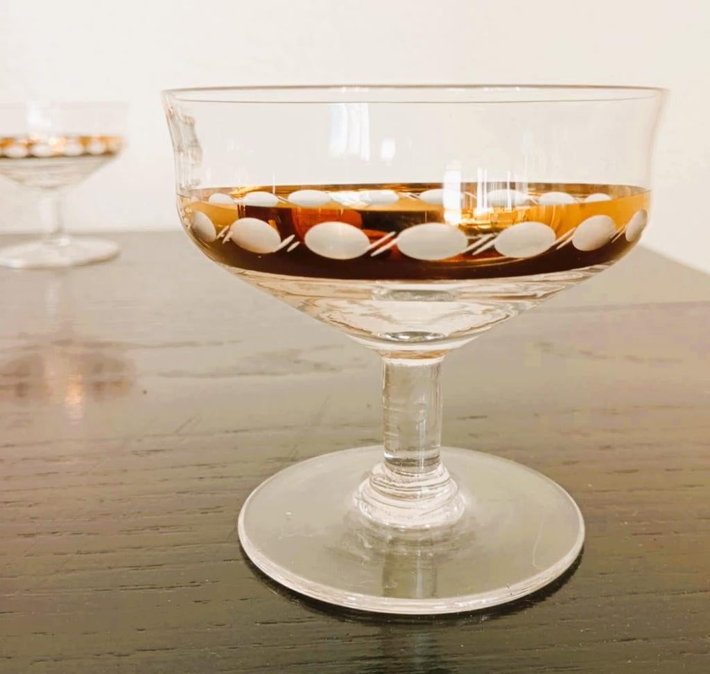 Champagne coupes, 6 stuks., Ophalen of Verzenden, Zo goed als nieuw, Overige typen