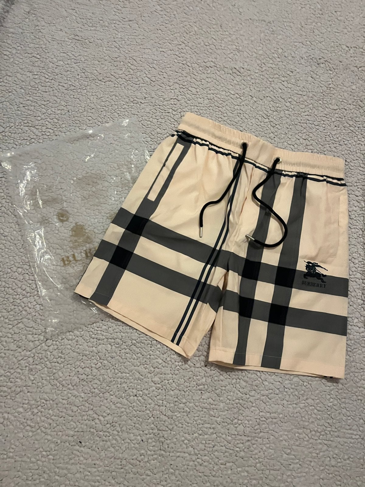 Burberry witte korte broek, Kleding | Heren, Badmode en Zwemkleding, Verzenden, Maat 52/54 (L), Wit, Zwemshort