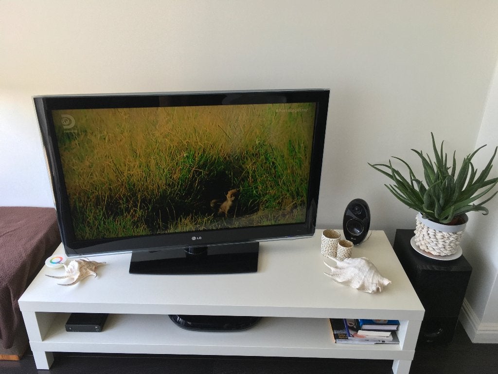 Wit TV meubel, Huis en Inrichting, Ophalen, 100 tot 150 cm, Zo goed als nieuw, Minder dan 100 cm