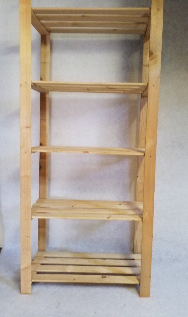 2 étagères à livres ou étagères à empiler en bois de pin, 25 à 50 cm, Avec tablette(s), Comme neuf, Landelijk