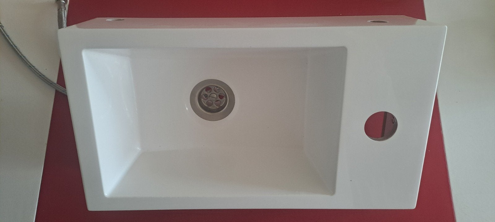 Handenwasserset (lavabo, kraan, sifon in chrome), Doe-het-zelf en Bouw, Ophalen, Zo goed als nieuw, Chroom, Overige typen