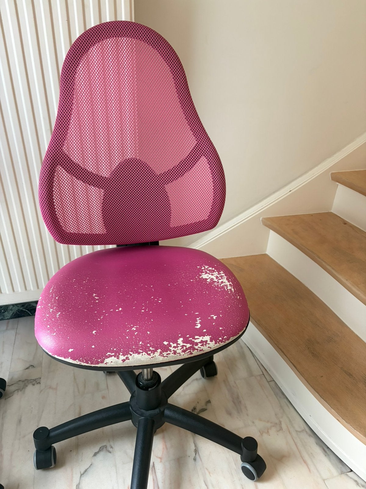 Chaise de bureau rose Flexa A DONNER, Enlèvement, Utilisé, Rose, Chaise de bureau