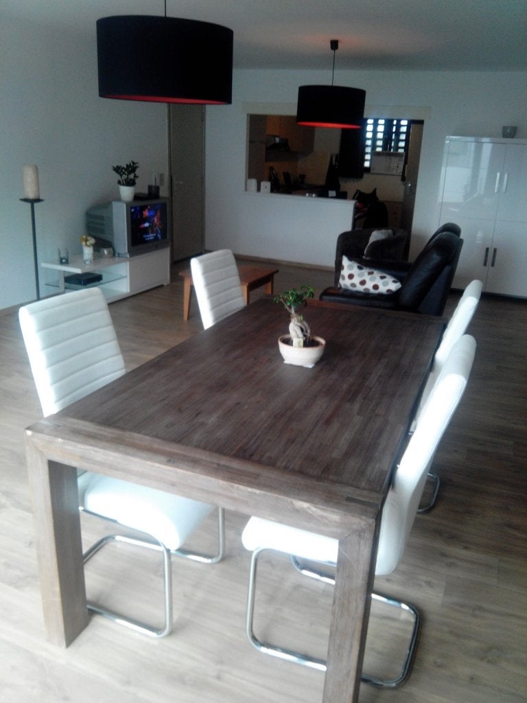 Bruine tafel te koop, Maison & Meubles, Tables | Tables à manger, Cinq personnes ou plus, Landelijk, Enlèvement, Utilisé