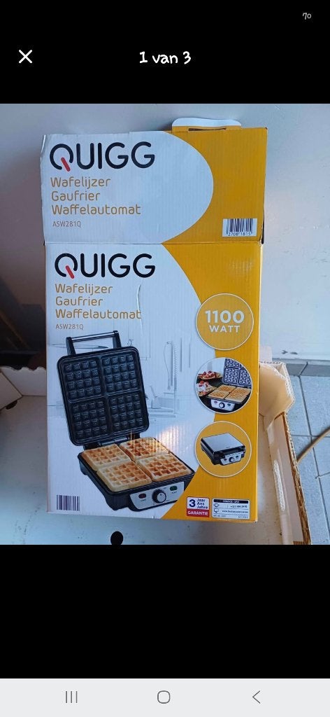 Wafelijzer nieuw in doos  bieden mag !, Elektronische apparatuur, Ophalen, Nieuw