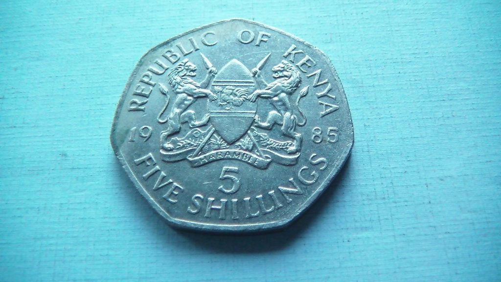 kenya 5 shillings 1985, Enlèvement