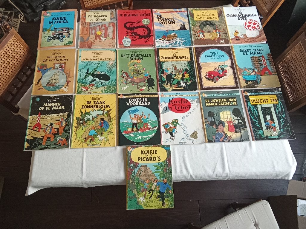 Kuifje strips, 20 verschillende verhalen van Kuifje igst., Boeken, Ophalen of Verzenden, Gelezen, Herge