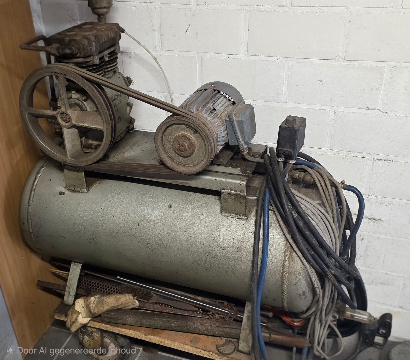 Robuuste vintage Westinghouse zuigercompressor, 100 liter of meer, Ophalen, Gebruikt, 10 bar of meer