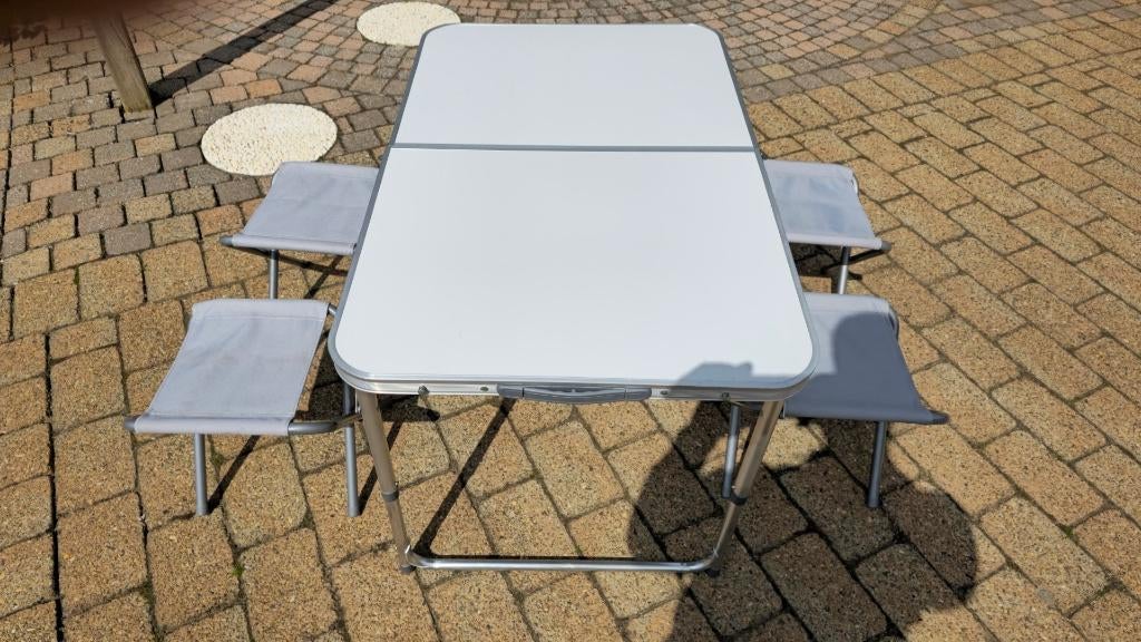 Picknick tafel, Tuin en Terras, Ophalen, Gebruikt, Aluminium, Rechthoekig