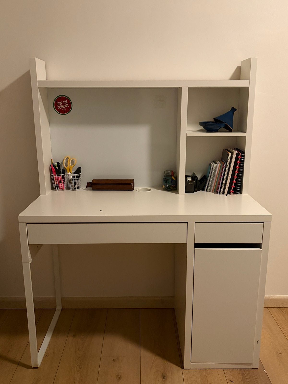 Bureau Ikea bon état, Maison & Meubles, Enlèvement, Comme neuf, IKEA, Blanc