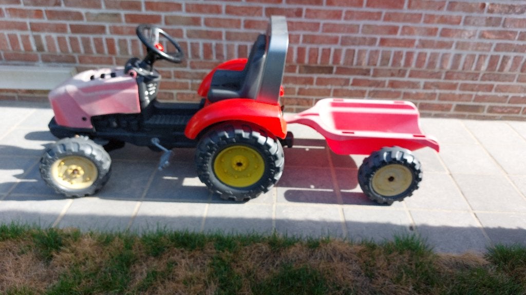 tracteur avec chariot, Enlèvement, Utilisé